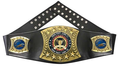 Swimming Personalized Championship Leather Belt