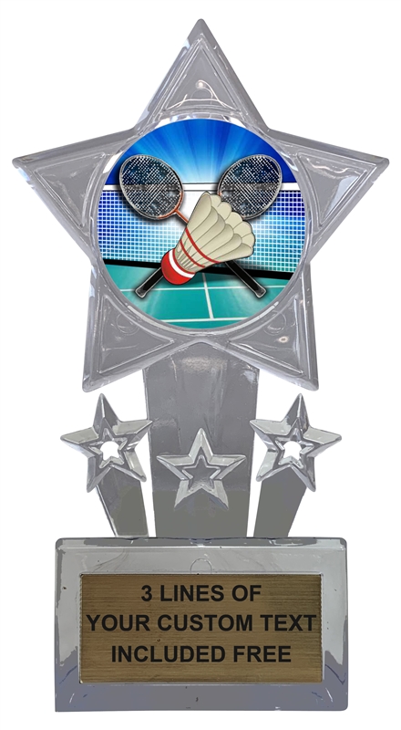 Badminton Acrylic Trophy | Sculptured Ice Acrylic Trophy Trophy ...