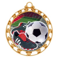 2-1/2" Superstar Color Insert Soccer Cleat Medal (O34A-FCL-41)