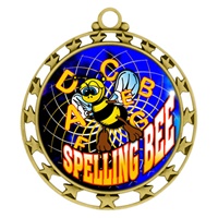 2-1/2" Superstar Color Insert Spelling Bee Medal (O34A-FCL-554)