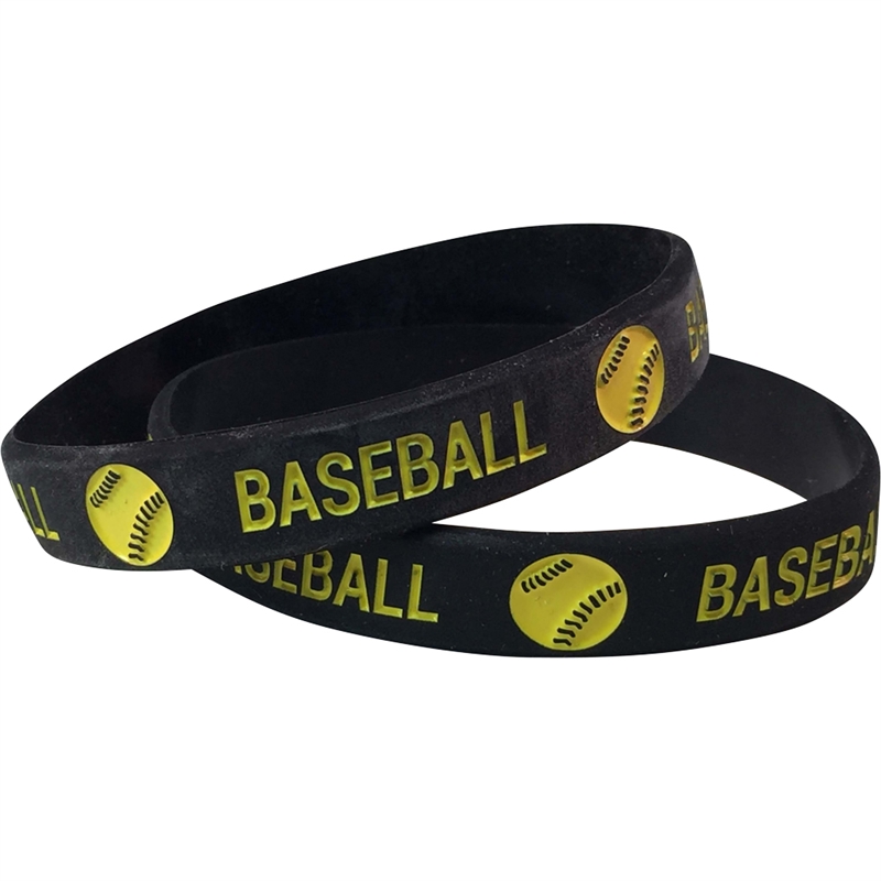 Baseball Wrist Band Silicone Baseball Wrist Band Express Medals