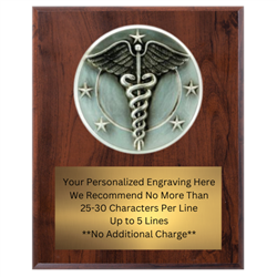 8" x 10" Health Services Plaque VL810-PM150