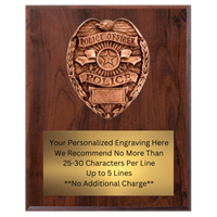 9" x 12" Police Department Plaque VL912-PM153